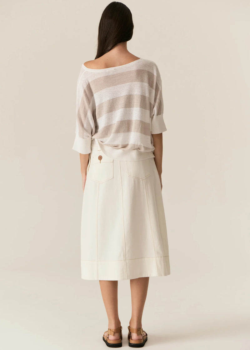 POL CARSEN SKIRT-ECRU