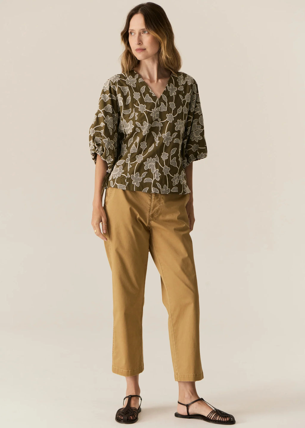 POL FERN TAPERED PANT-KHAKI