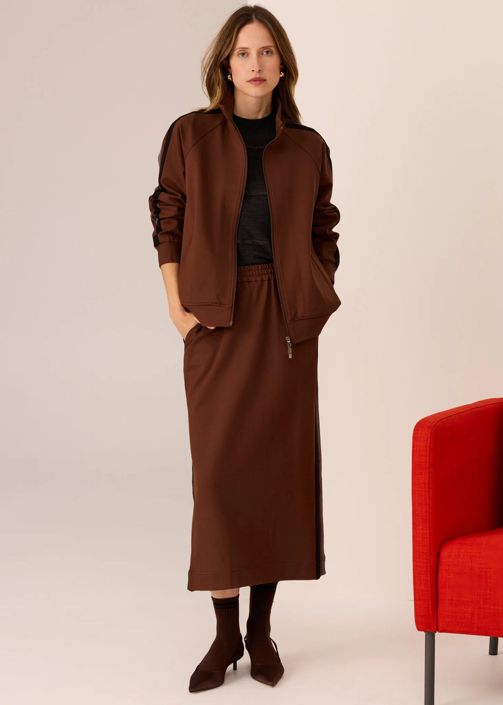 THE TOE Clapham Jacket Onepiece ブラウン POL CASSIDY TRACK JACKET-CHOC/BLACK/CHARCOAL – Trumps Clothing