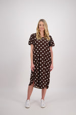 BRIARWOOD PETRA DRESS-CHOCOLATE SPOT