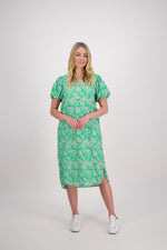 BRIARWOOD PETRA DRESS-GREY/GREEN FLORAL