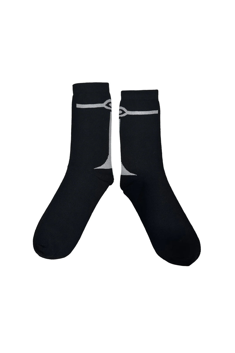 ZAMBESI COTTON OPTIC SOX-BLACK/BONE