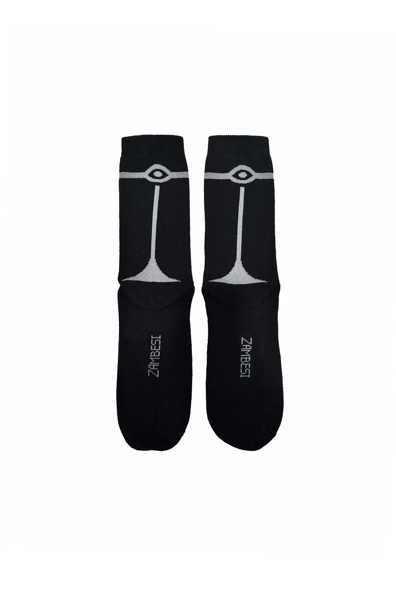 ZAMBESI COTTON OPTIC SOX-BLACK/BONE