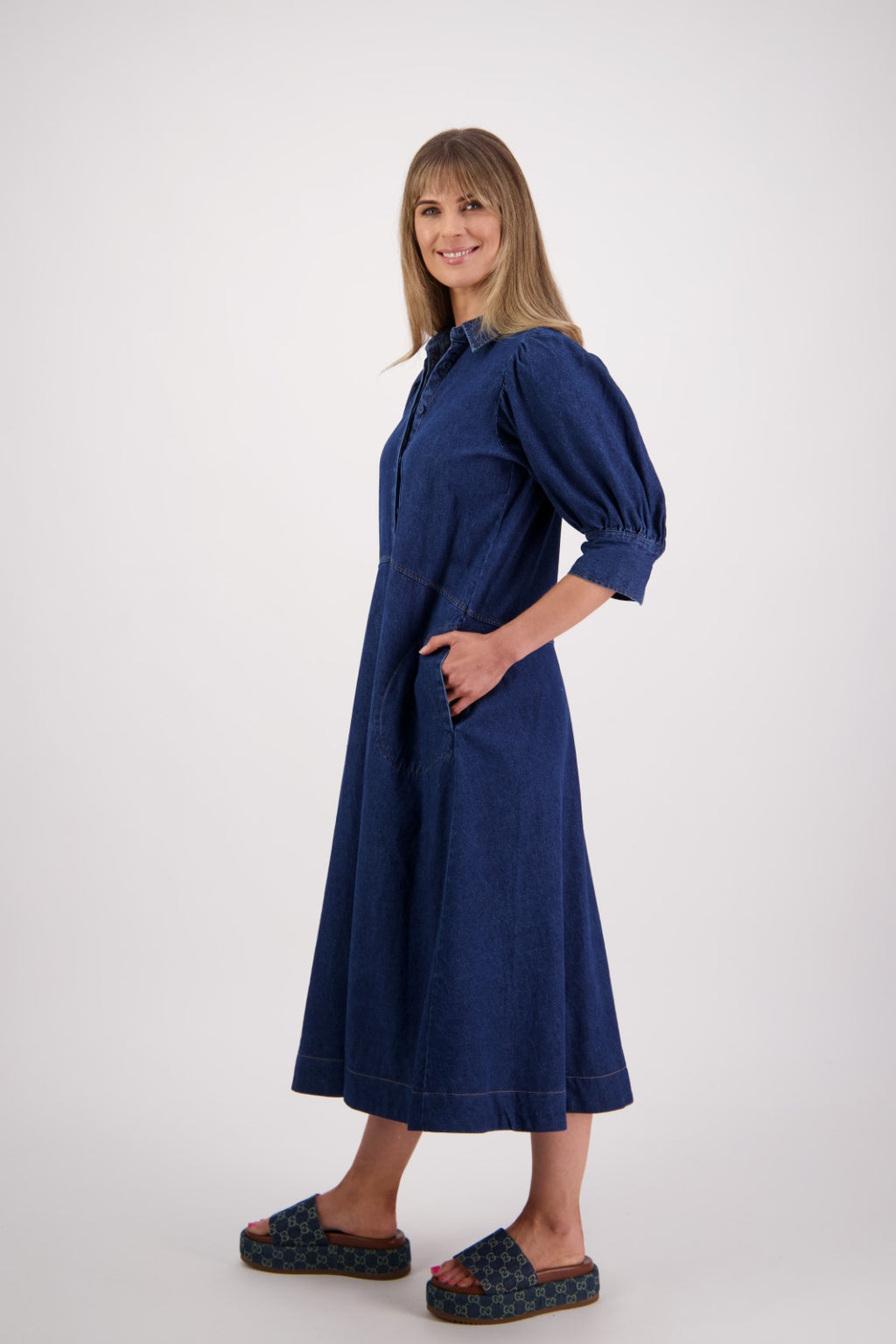 BRIARWOOD STEFFIE SHIRT DRESS-DENIM