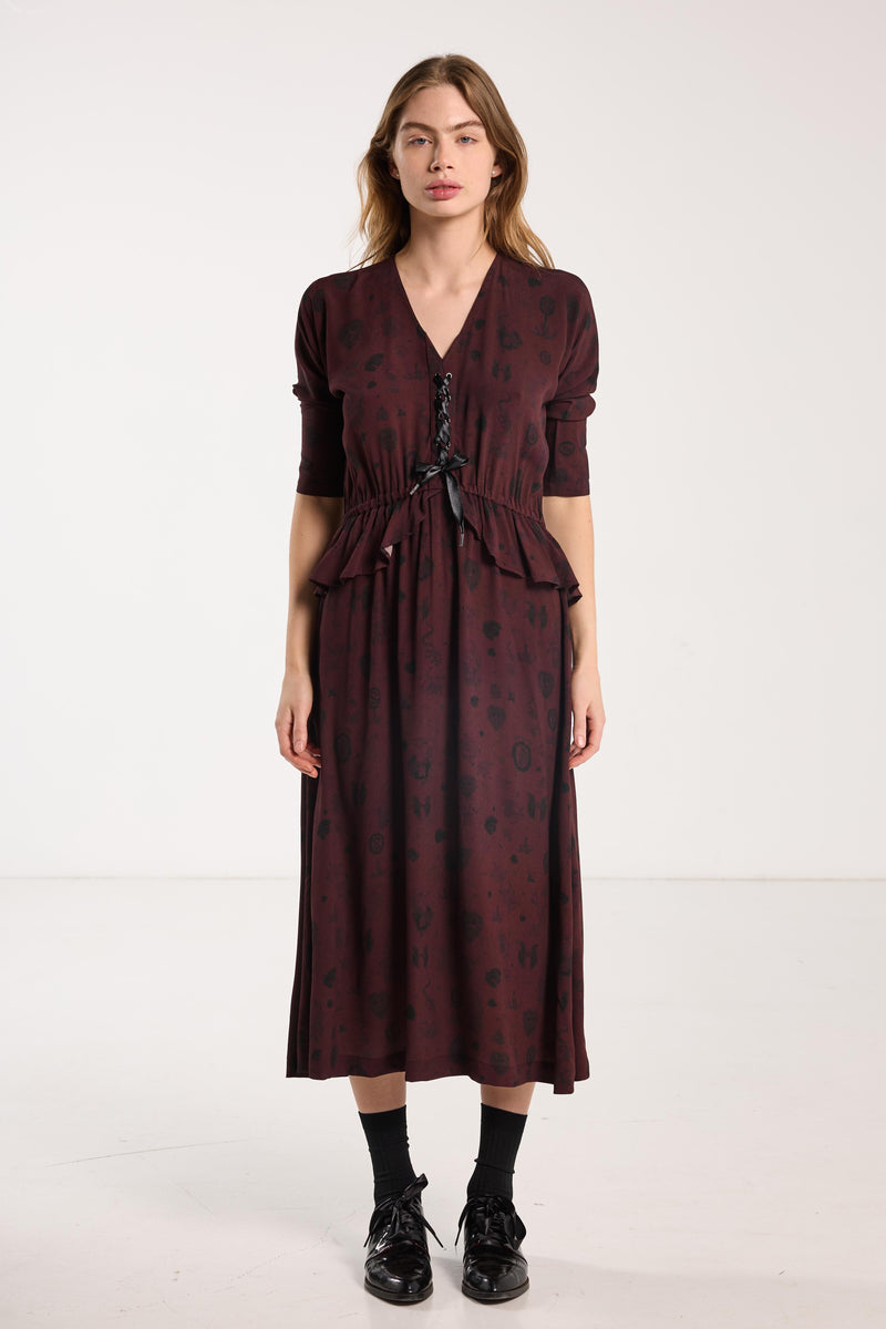 SALASAI VALENTINE DRESS-PLUMWOOD