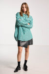 SALASAI DEAR JOHN SHIRT-GREEN STRIPE