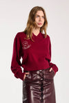 SALASAI SWEETHEART CASHMERE JUMPER-RASPBERRY
