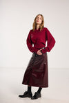 SALASAI SWEETHEART CASHMERE JUMPER-RASPBERRY