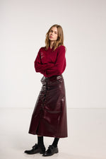 SALASAI SWEETHEART CASHMERE JUMPER-RASPBERRY