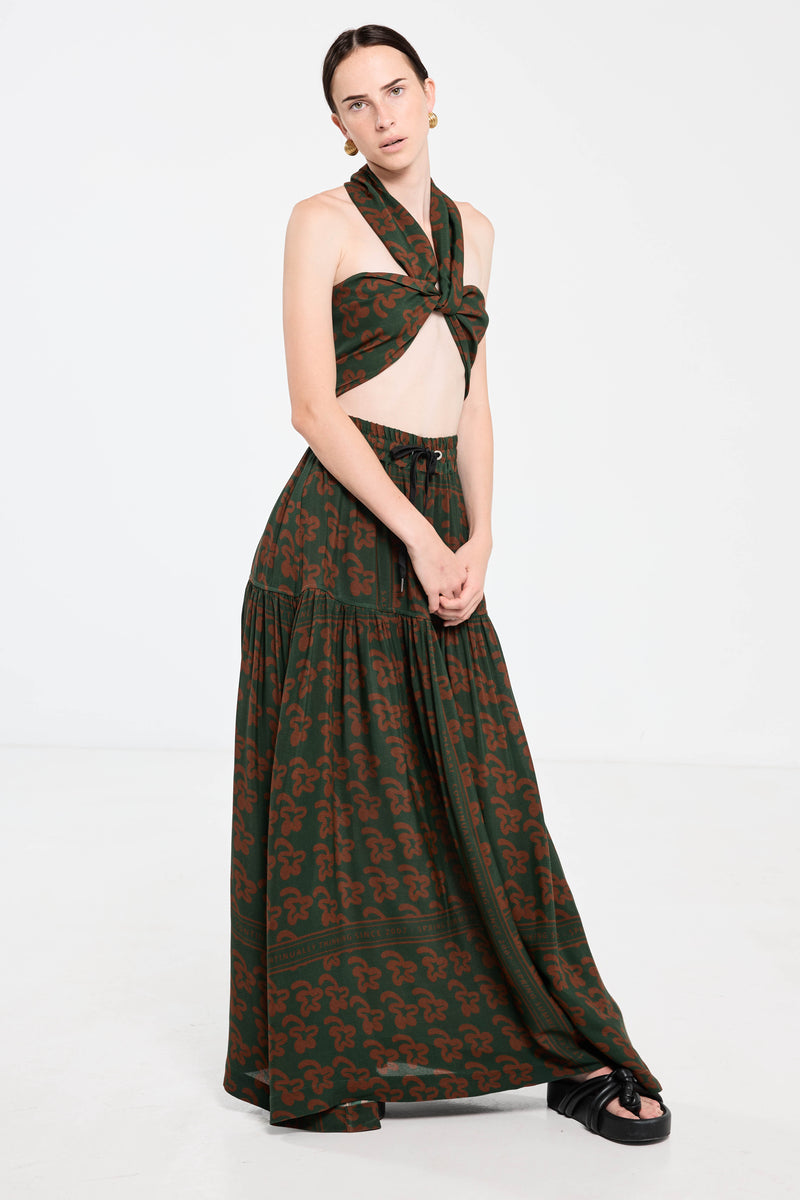 SALASAI COUNTRY CLUB SKIRT/DRESS-GREEN