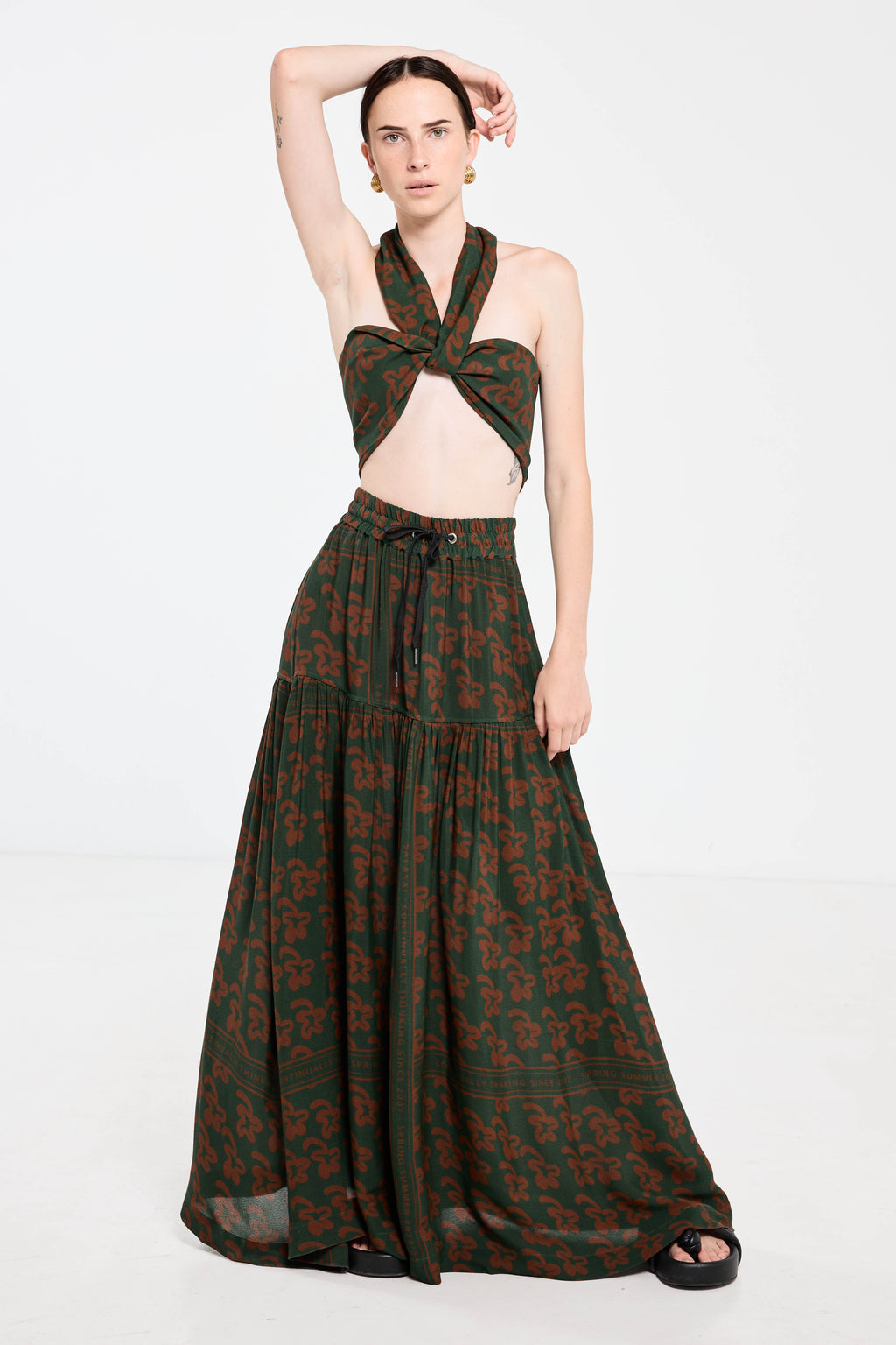 SALASAI COUNTRY CLUB SKIRT/DRESS-GREEN