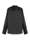 MAISON SATIN SHIRT-BLACK