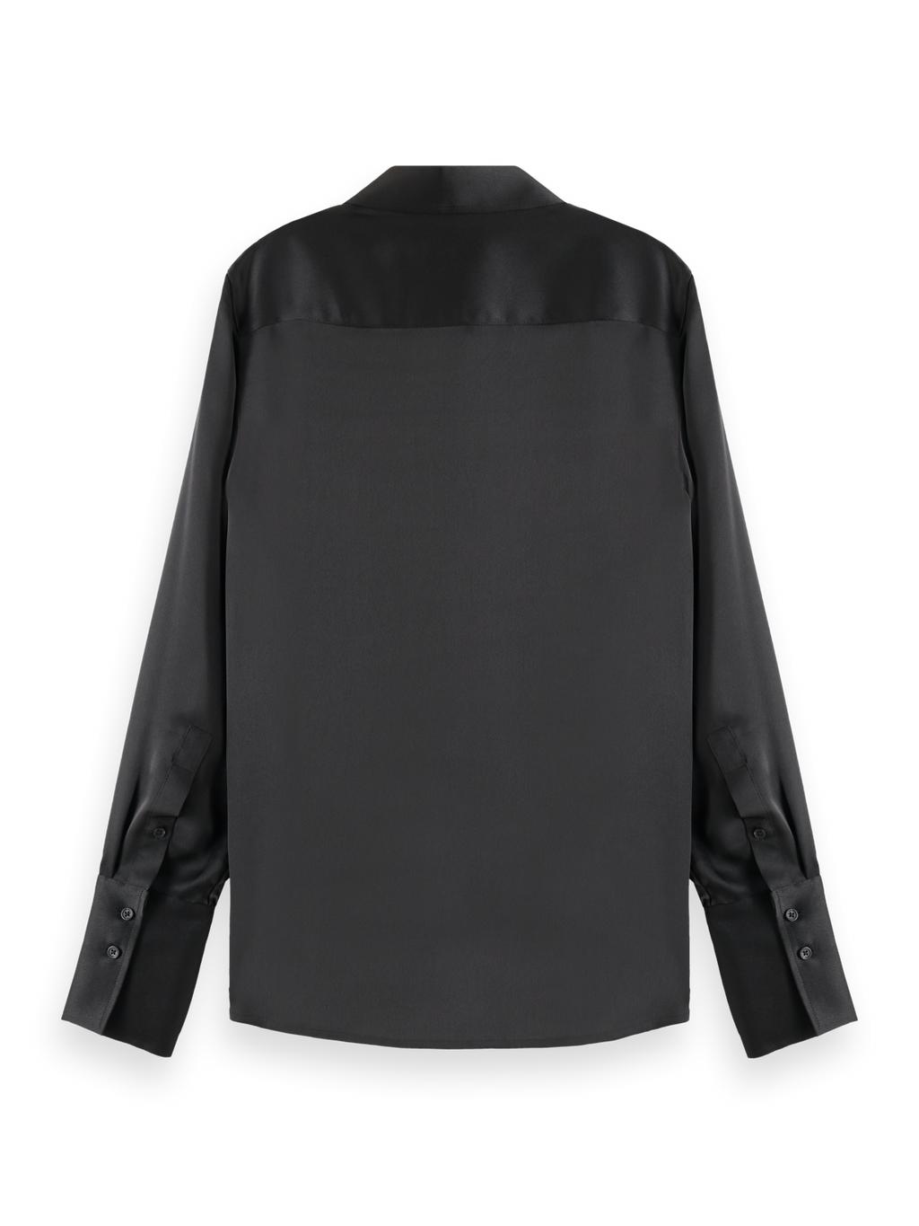 MAISON SATIN SHIRT-BLACK