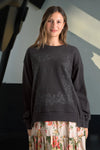 TRELISE COOPER WREATH MY MIND SWEATSHIRT-BLACK/BLACK