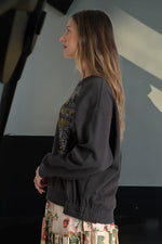 TRELISE COOPER WREATH MY MIND SWEATSHIRT-BLACK/BRONZE