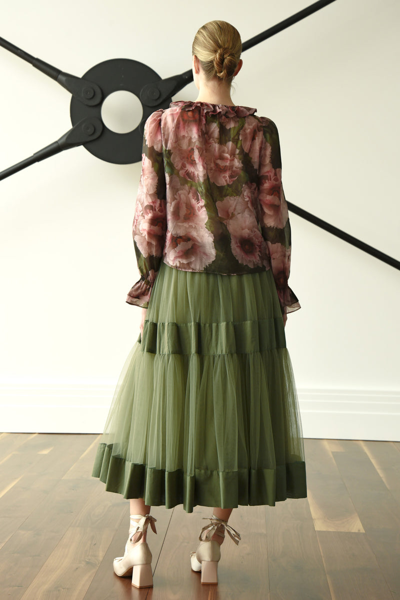TRELISE COOPER TIER DIARY SKIRT-MOSS