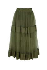 TRELISE COOPER TIER DIARY SKIRT-MOSS