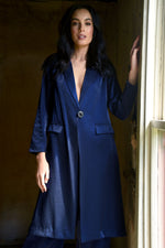 TRELISE COOPER DUSTER MOVE COAT-BLUE/BLACK