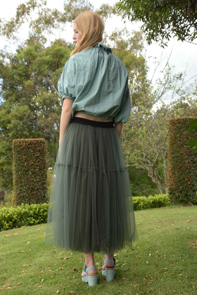 TRELISE COOPER SPIN-UP GIRL SKIRT-LICORICE