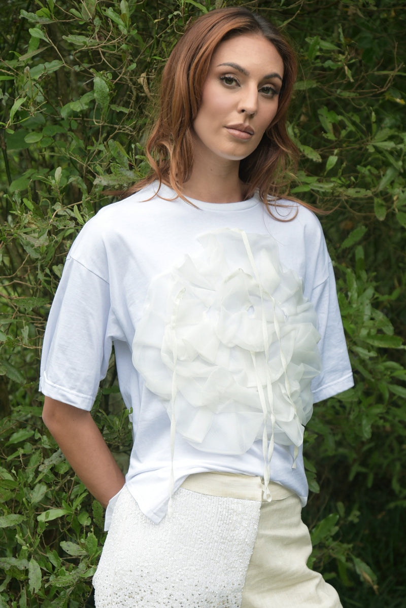TRELISE COOPER M HEART ROSE ON T-SHIRT
