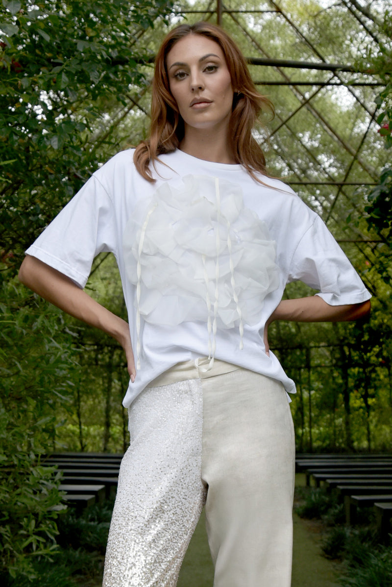 TRELISE COOPER M HEART ROSE ON T-SHIRT