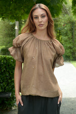 TRELISE COOPER POP OFF TOP-TAUPE