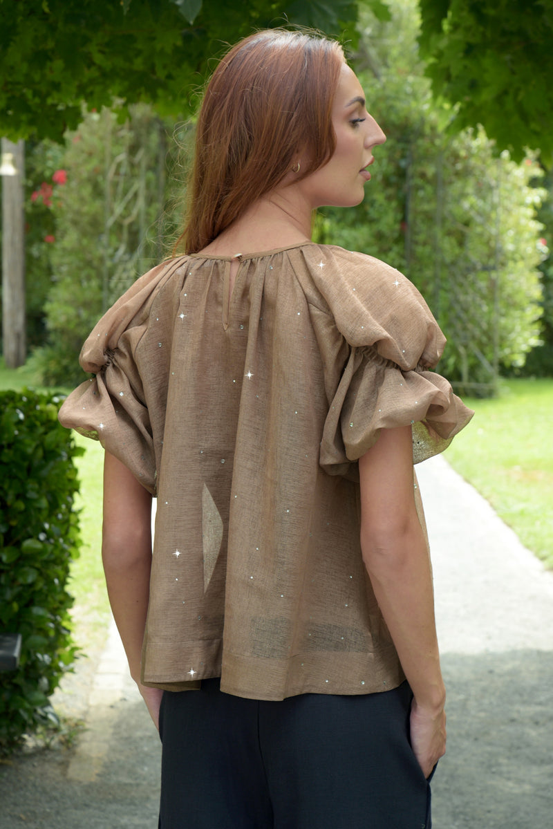 TRELISE COOPER POP OFF TOP-TAUPE