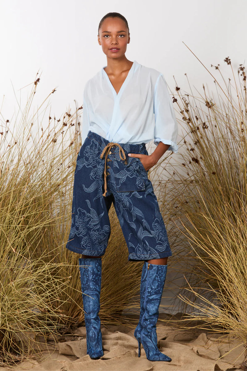 MAUD DAINTY TRUCKER PANT-ORCHIDS
