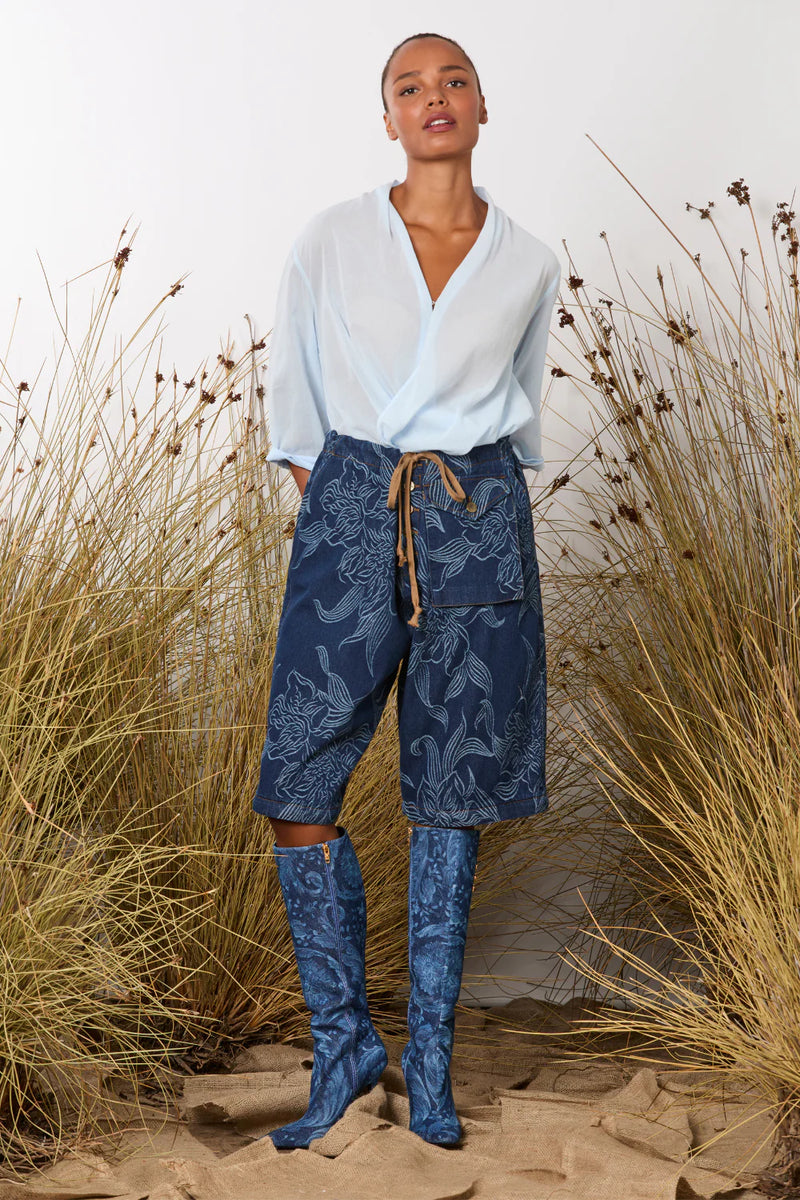 MAUD DAINTY TRUCKER PANT-ORCHIDS