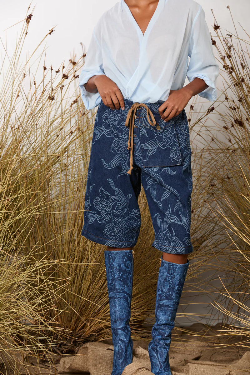 MAUD DAINTY TRUCKER PANT-ORCHIDS