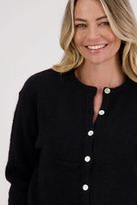 BRIARWOOD VIOLET CARDIGAN-BLACK