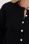 BRIARWOOD VIOLET CARDIGAN-BLACK