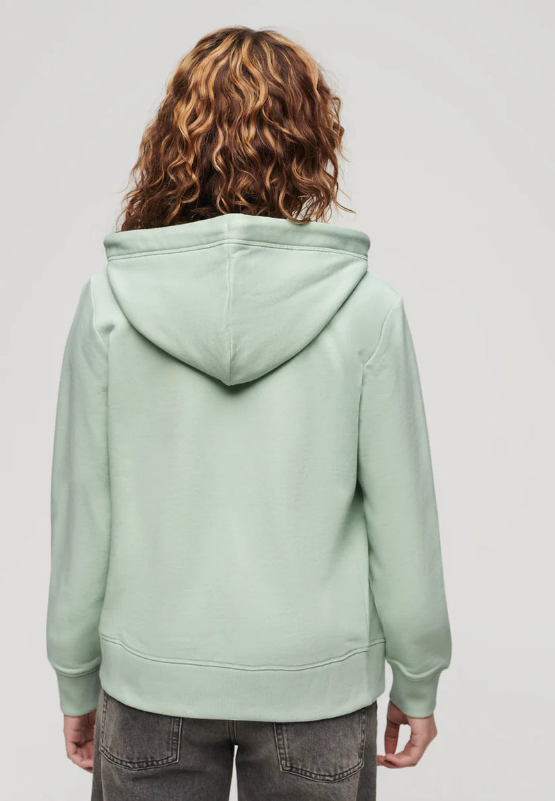 SUPERDRY ESSENTIAL LOGO ZIPHOOD UB-GREEN