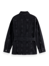 MAISON WORKED OUT BLACK CARGO JACKET