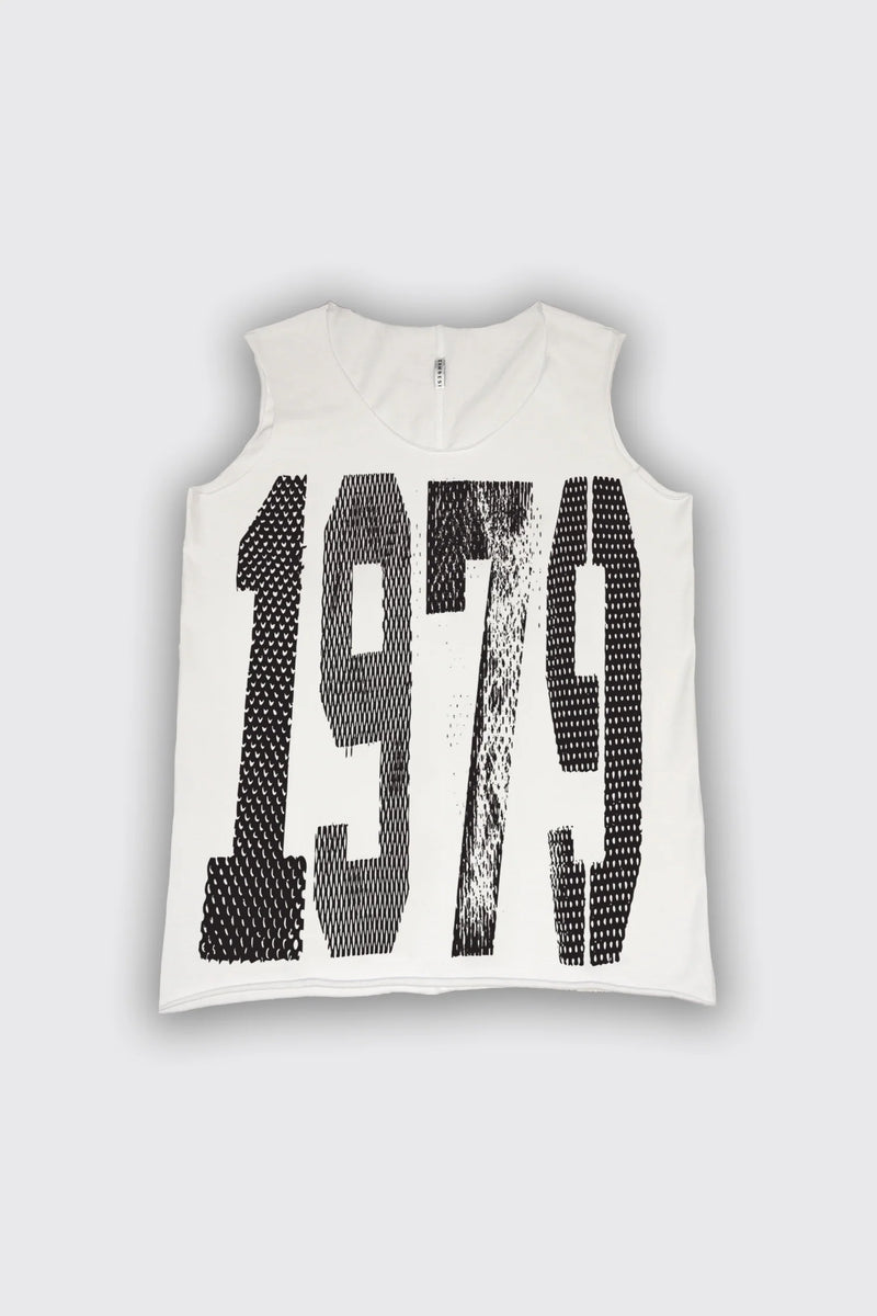 ZAMBESI 1979 TANK TOP-WHITE/BLACK
