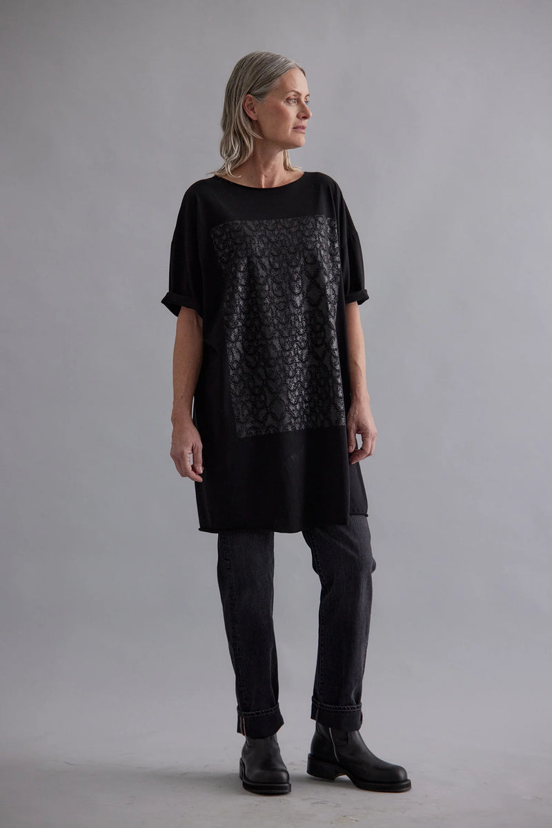 ZAMBESI CHAINMAIL T DRESS-BLACK/BLACK
