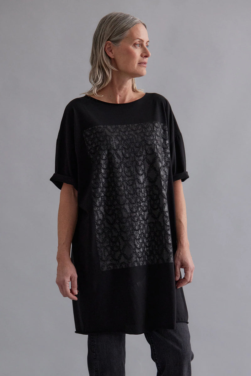 ZAMBESI CHAINMAIL T DRESS-BLACK/BLACK