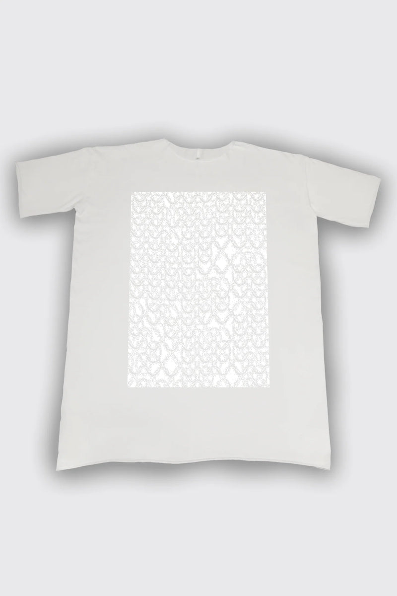 ZAMBESI CHAINMAIL LONG TEE-WHITE/WHITE