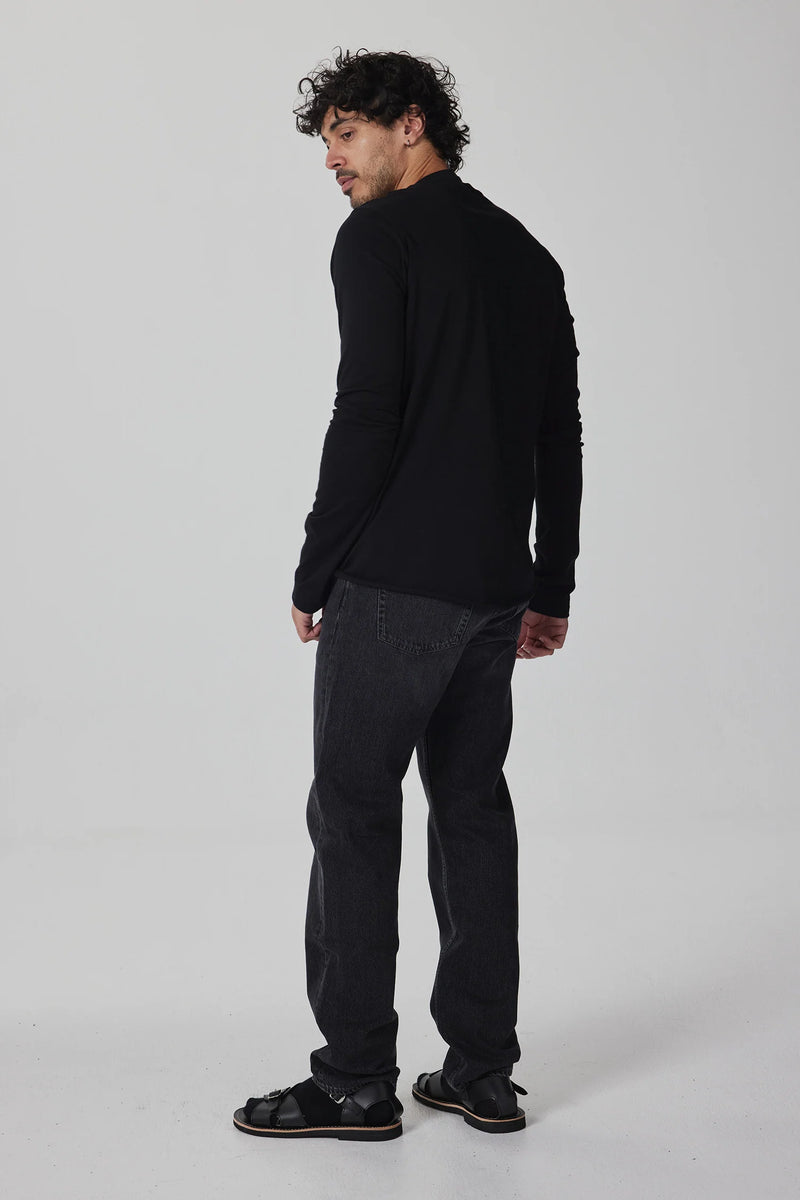 ZAMBESI GRAFFITI LONG SLEEVE TOP-BLACK/WHITE