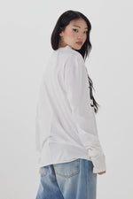 ZAMBESI GRAFFITI LONG SLEEVE TOP-WHITE/BLACK