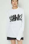 ZAMBESI GRAFFITI LONG SLEEVE TOP-WHITE/BLACK