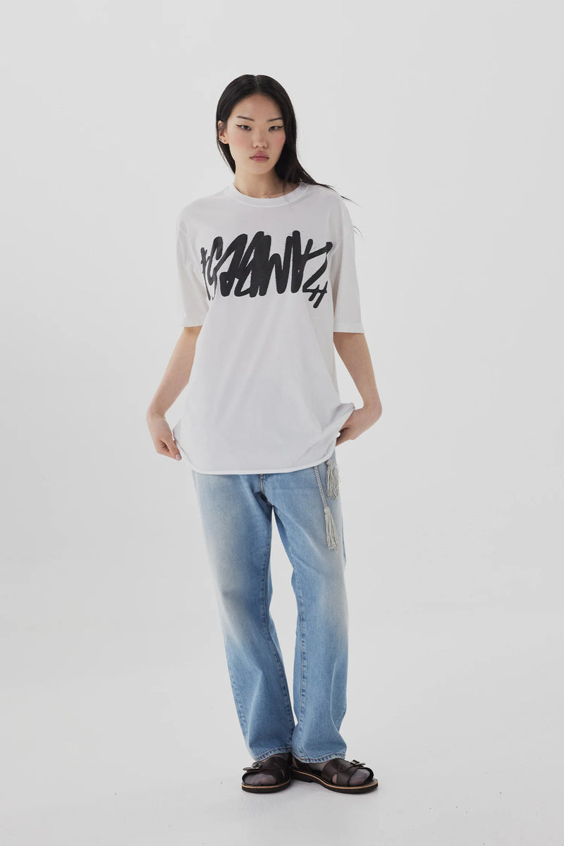 ZAMBESI GRAFFITI TEE-WHITE/BLACK