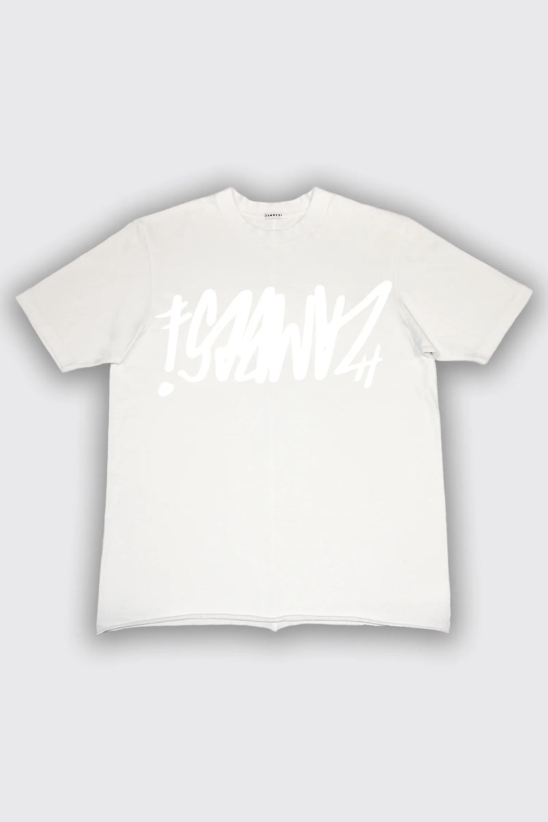 ZAMBESI GRAFFITI TEE-WHITE/WHITE