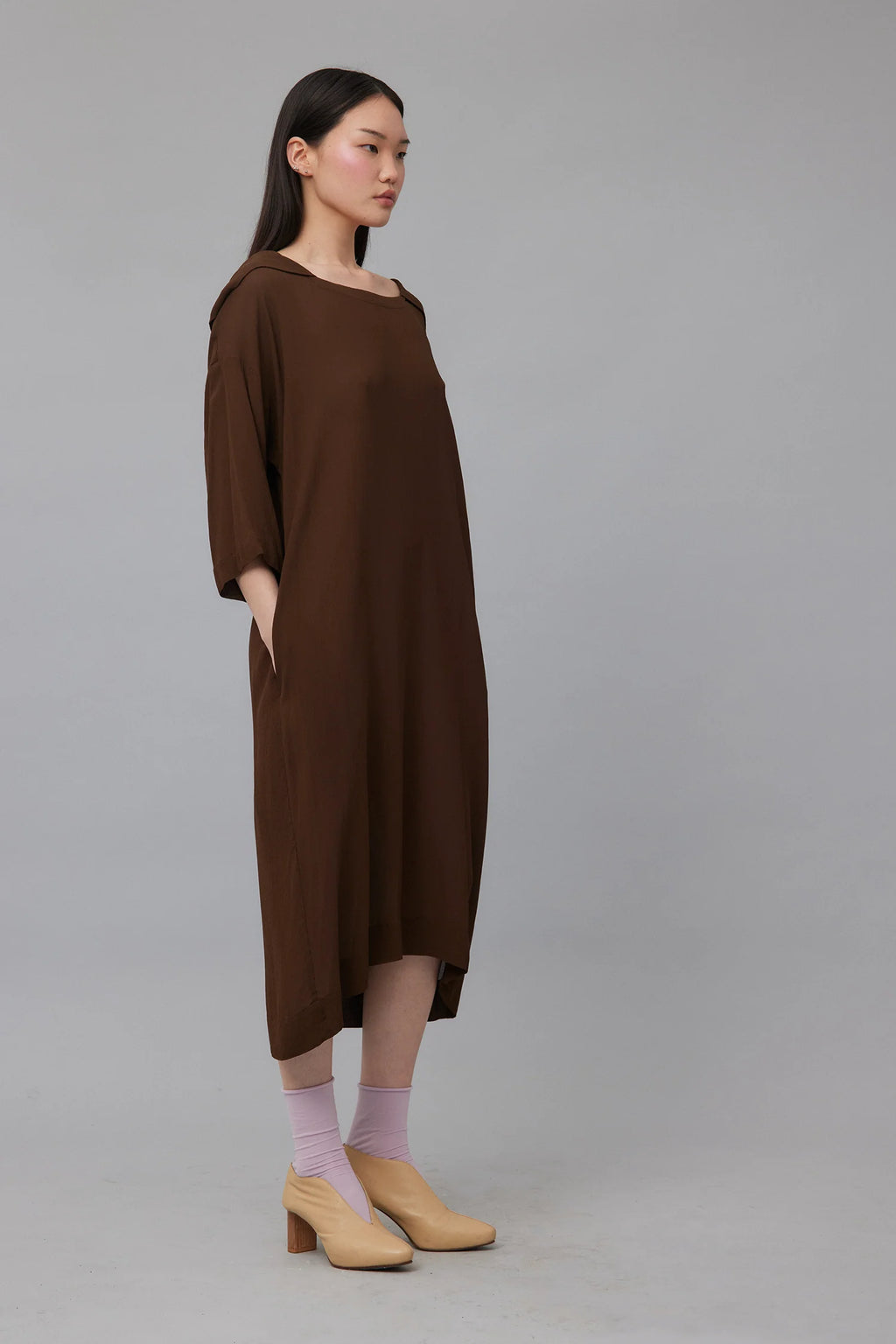 ZAMBESI LIBERTINE DRESS-BARK