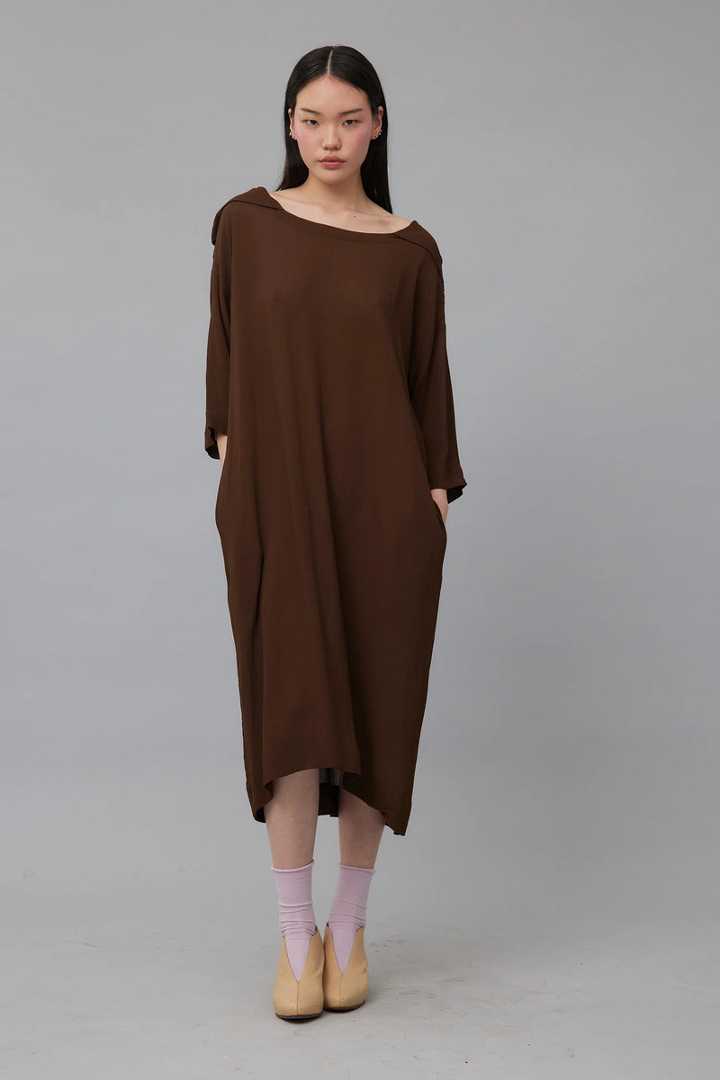 ZAMBESI LIBERTINE DRESS-BARK