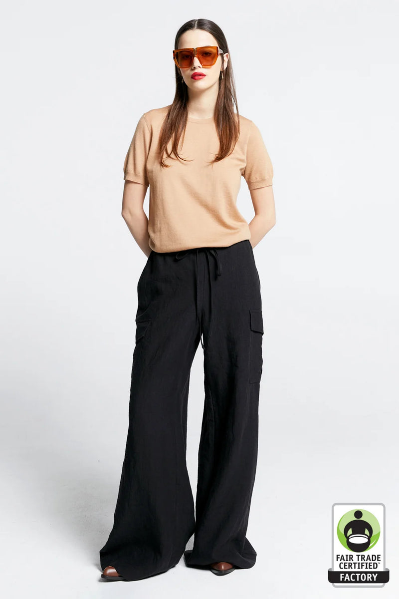 KAREN WALKER ACADIA LOUNGE PANTS-BLACK