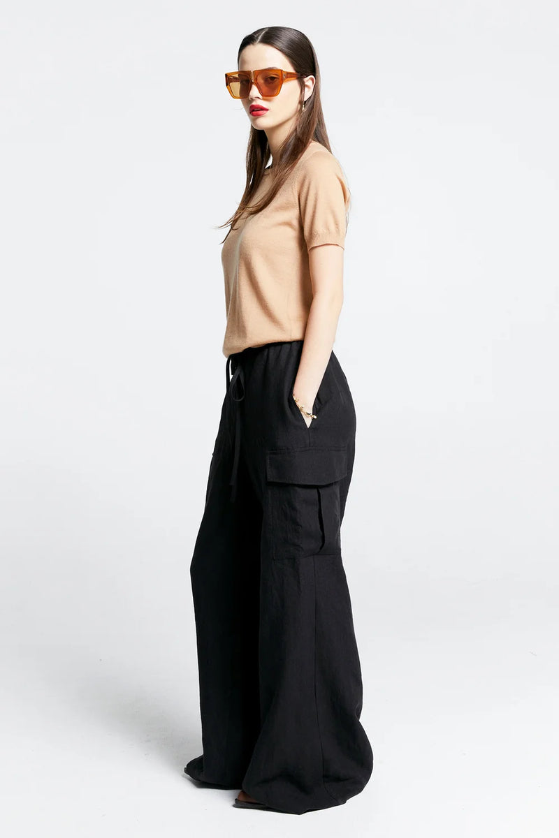 KAREN WALKER ACADIA LOUNGE PANTS-BLACK