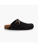 ALOHAS TRAVIS LEATHER MULES-BLACK