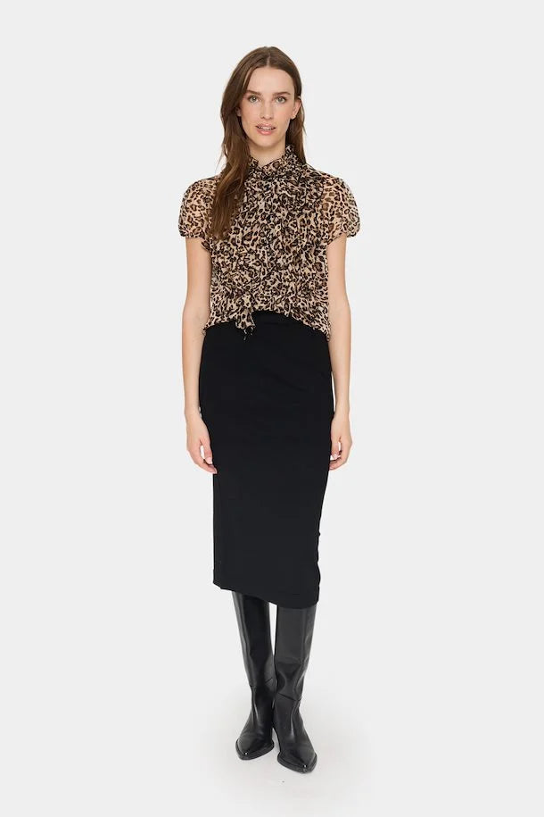 SAINT TROPEZ LILJA TOP- LEOPARD