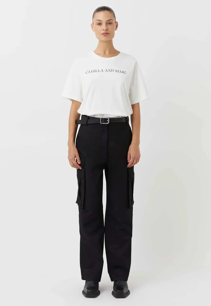 CAMILLA & MARC ASHER TEE-WHITE w BLACK